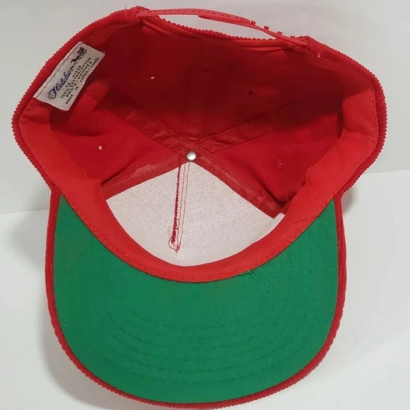 Vintage Red Corduroy Fletcher Mens Snapback Trucker  Hat with N Logo. - Picture 7 of 7